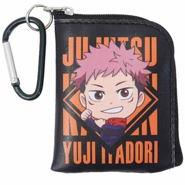Jujutsu Kaisen Mini Pouch with Carabiner, L-Shaped Mini Pouch, Yuji Itadori, Boys Jump