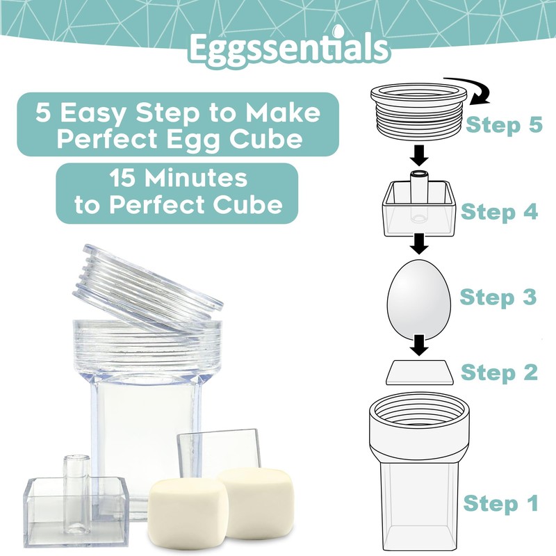 Eggssentials Pack of 3 Egg Shaper - Egg Cuber Square