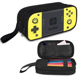 TILYTADLY Large Pencil Case for Boys - Boys Pencil Pouch with Zipper Compartments - Big Capacity Pen Box Gamer Pen Bag Organizer for Kids Teens School