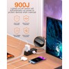 10 FT Black Extension Cord, BESHON Surge Protector Power Strip
