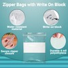 APQ Pack of 1000 White Block Zipper Bags 8 x
