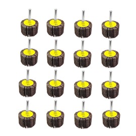 FEIHU 30mm Flap Wheels,80 Grit.1/4" Shank Diameter for Removing Rust, Deburring, Grinding Polishing Flat. Disc Abrasive Sanding Pads for Drills 6mm Shank （20 Pack）