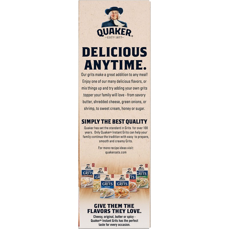 Quaker Instant Grits, Cheese Lovers Variety Pack, 0.98oz Packets (10