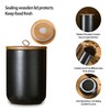 Tenforie Black Canister Sets for Kitchen, 3pcs Ceramic Canisters with