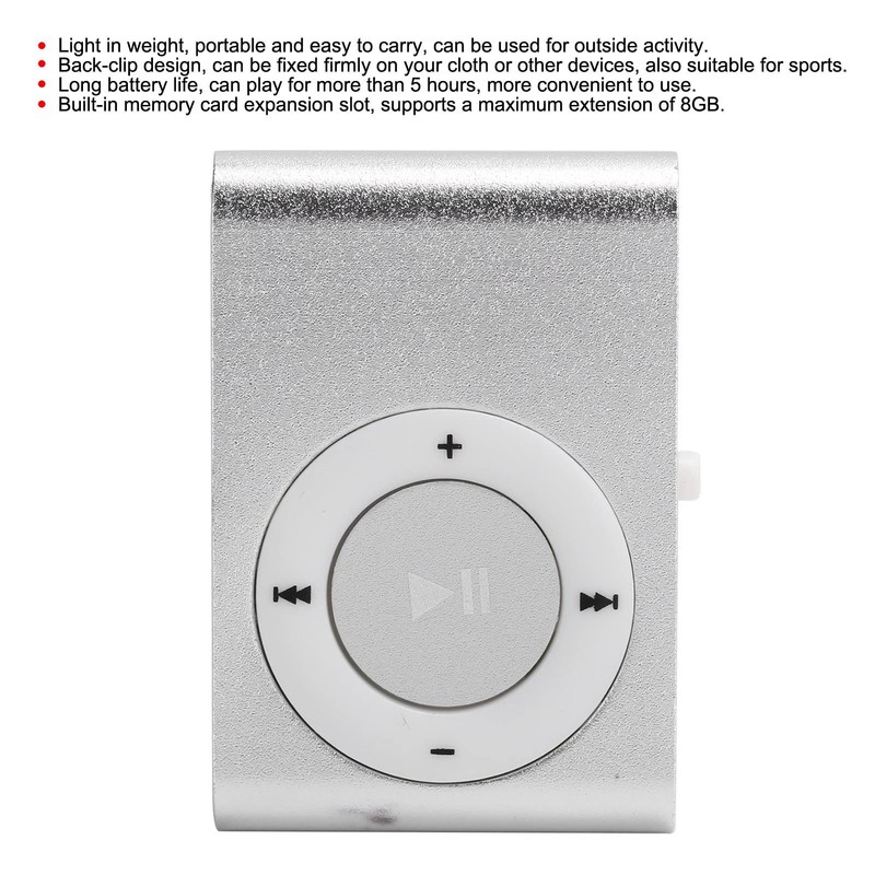 MP3 Music Player Set, 2pcs Portable Aluminum Alloy Digital Music