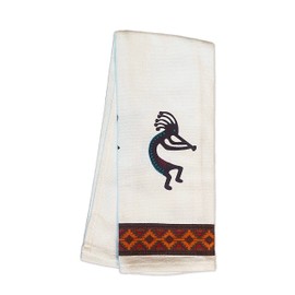 Rustic Southwest Kitchen Novelty Tea Towel (16" x 28") Southwest Inspired Design Machine Washable Cloth Towels for Kitchen Diner (Single Pack) (Kokopelli)