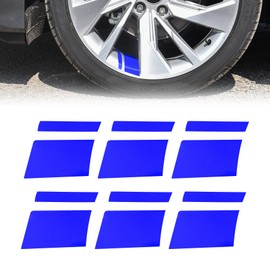 Lecctso 6PCS Reflective Car Decal, Car Wheel Reflective Stickers, Reflective Rim Stickers, Car Wheel Safety Decorative Decals, Reflective Car Wheel Decorative Stripe Stickers Universal for Most Cars