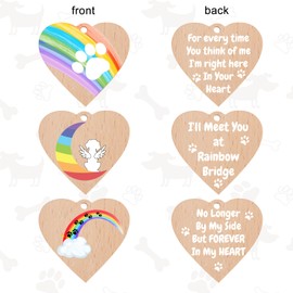 EBONY Pet Dog Memorials Picture Frame Gift for Loss of Dogs 4x6 Sympathy Gifts for Dog Lovers Color Printed Heart Shape Forever in My Heart Rotating Floating Photo Frames (paw print)