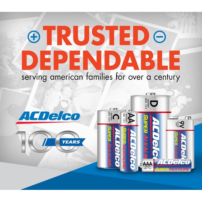 ACDelco 48-Count Double AA Batteries, Maximum Power Super Alkaline Battery,