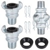 NPT Iron Air Hose Fittings, 2 Sets 3/4 Inch Male