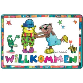 14 x 20 cm Tin Sign, Wall Sign, Door Sign for Children's Room - Funny Saying Children's Book Motif Suitable for Janosch Fans and Lovers