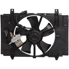 Radiator Fan Assembly Cooling Fan Driver Side/LH 620-456 KFKGF Universal Slim Fan Push Pull Radiator Fan Assembly Cooling 12V Mount Kit 2007-2012 for Nissan for Versa