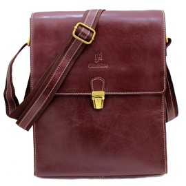 STARHIDE Women Genuine Leather Travel Messenger Cross Body Shoulder Bag 520 Dark Brown