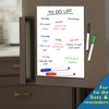 Magnetic Blank Fridge Whiteboard: 42x30cm with 4 Colourful Erasable Pens