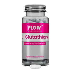 L-Glutathione + Vitamina C - 90 Cápsulas 500 mg - Suplemento Alimenticio Sin Azúcar y Sin Gluten - Flow Supplements