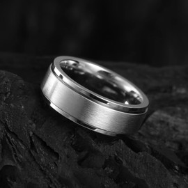 King Will 8mm Stainless Steel Spinner Ring For Men Women Stress Anxiety Relief Ring Fidget Ring For Unisex Adults Teens Brushed Surface Comfort Fit 9