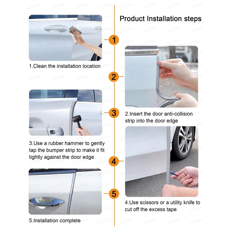 Universal Car Door Edge Protector w Hammer | Auto Anti-Scratch