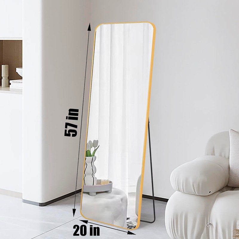 SCWF-GZ 57x20 Door Hanging Full Length Mirror, Floor Stand (Height
