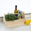 LAUBLUST Werkzeugkiste Holz - 34x18x20cm, Natur - Werkzeugkasten mit Griff