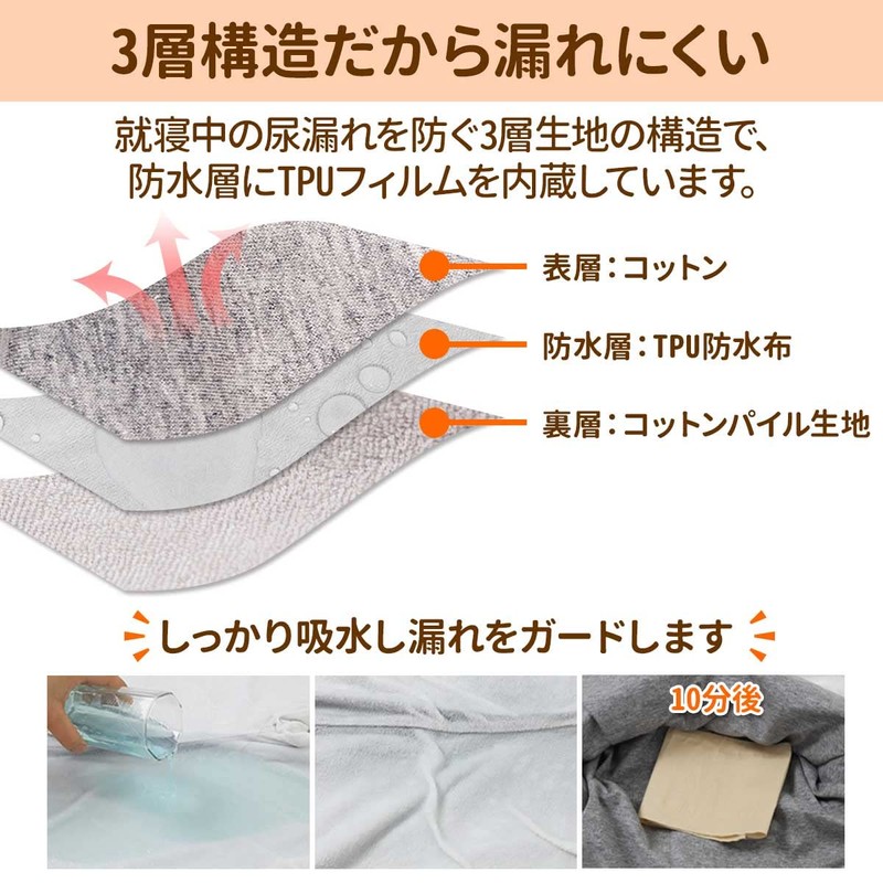 Ikuru Nursing Bedwetting Pants Jacket, Waterproof, Bedwetting Pants, Elderly People,