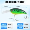 Crankbait Fishing Lures Kit,8pcs Shallow Deep Diving Swimbait Crankbait with