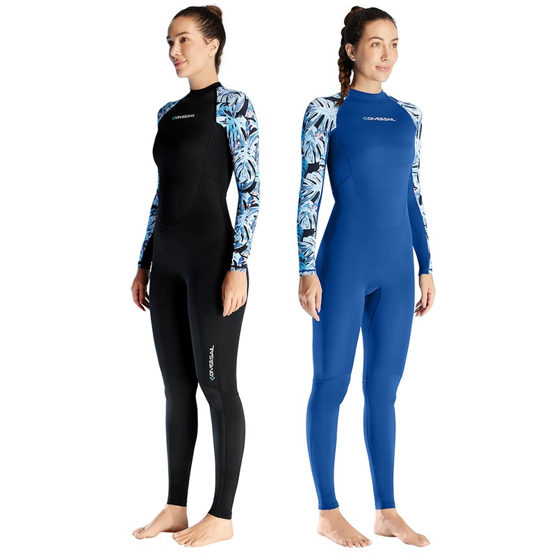 Women's Full Body Wetsuit Surf Suit UPF50+ Ice-Sense Sunscreen Jellyfish
