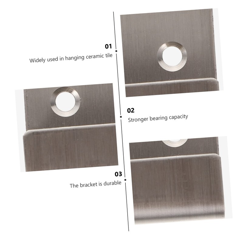 Operitacx 12Sets Stainless Steel Tile Fasteners Tile Display Hooks Wall