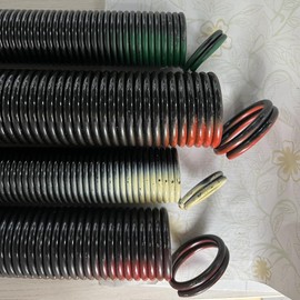 YoTooLGDS Pair of 220 lbs Heavy Duty Garage Door Extension Springs Stretch Springs, 25” Long, Double Loop Ends, High Precision Electrophoresis Black Coated,MIN 16,000 Cycles,for 7ft High Garage Doors