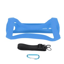For Flip5 Silicone Case Speaker Silicone Protective Cover with Shoulder Strap and CarabinerBlue