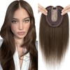 Hairro Human Hair Topper for Women with Bangs 100% Real