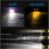 AUIMSOCO 2x H7 LED Headlight Super Bright Bulbs Kit 8000K