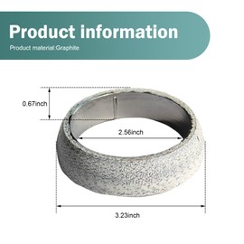 Opuweiy Exhaust Gasket, 2 PCS Sealed Exhaust Manifold Gasket, 2.5In Leakproof Exhausts Pipe Manifold Replacement, for Car RV SUV Truck (Silver)