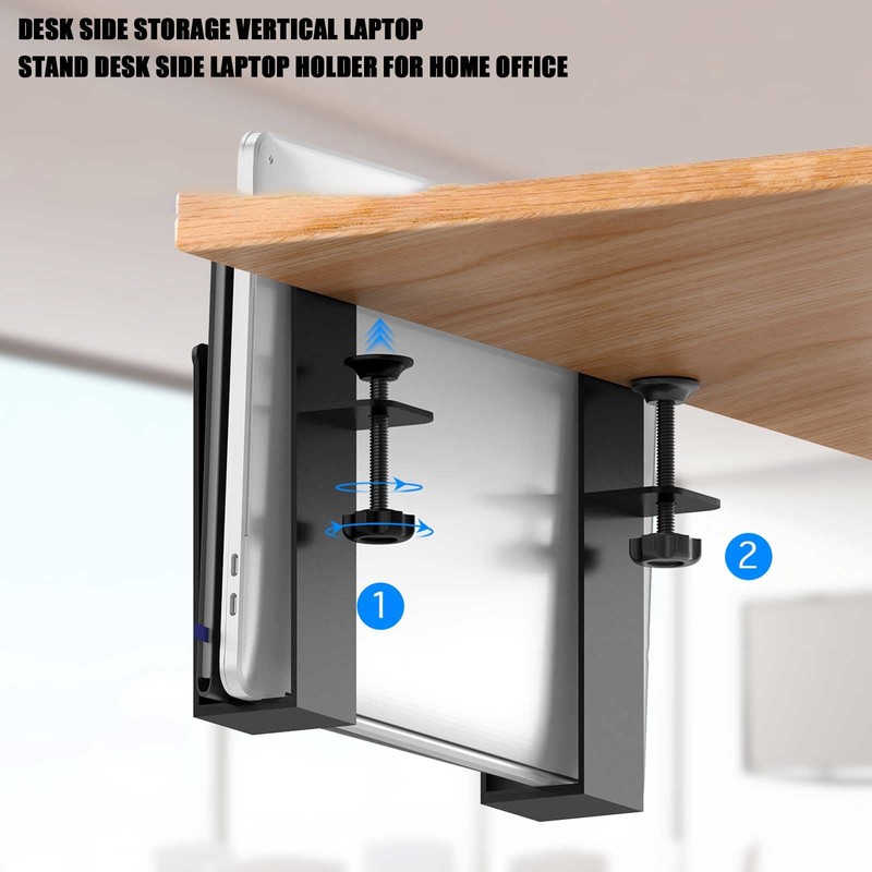 FAMKIT Side Shelf on Desk, 2 Pieces Laptop Holder Table