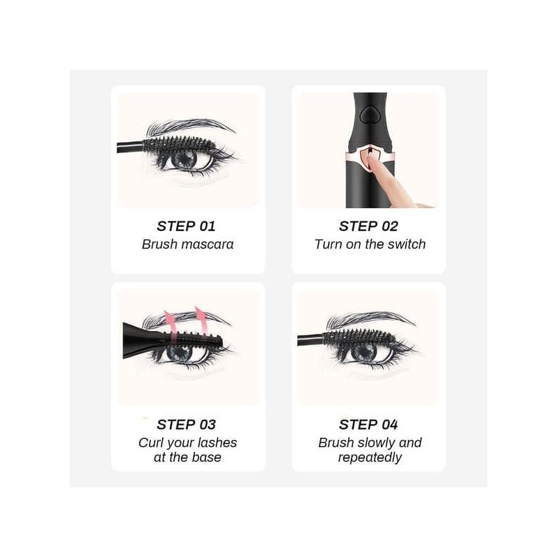 [Best Gifts]Long Lasting Heated Eyelash Curlers, Double-sided Electric Eyelash Curler
