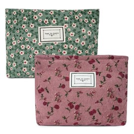 Aucuu Toiletry Bag, Cosmetic Bag, Make Up Bag, Corduroy, Cosmetic Bag, Multifunctional, Large Capacity Make Up Bag, Wash Bag, Travel Toiletry Bag, Makeup Bag, Organiser