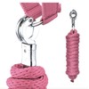 Faux Fur Halter Lead Rope Set with Panic Hook Adjustable