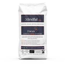 Mindful Coffee - Focus 500g| Organic Clean Ground Coffee| Lab Tested - Mycotoxin Free| Freshly Roasted |Single Origin Speciality|Ground for Aeropress