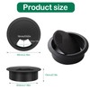 Cable Grommet Desk, Pack of 12 Black Cable Pass Desk