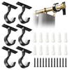 YIFKJYLF 6 Pcs Curtain Pole Brackets, Heavy Duty Curtain Rod