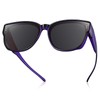 Br'Guras Polarized Oversized Fit over Sunglasses Over Glasses with Cat
