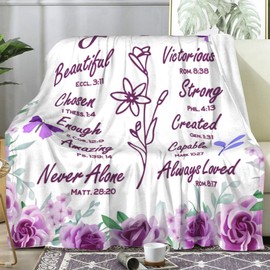 Ehutos Inspirational Get Well Soon Gifts for Women,Bible Verse Jesus Blanket Christian Blankets and Throws Religious Gifts for Women Teen Girls 50"x40"