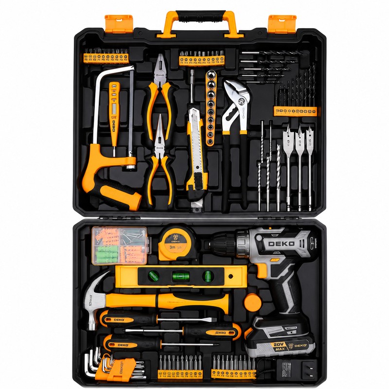 20V Cordless Drill Kit for Home Repairs – Rechargeable Power