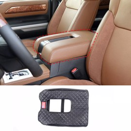 car-king888 Leather Black Car Armrest Box Cover Protector Case For Toyota Tundra 2007-2021