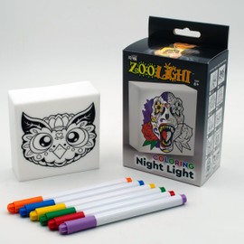 IQ Zoolight DIY Create Your Own Coloring Night Light Craft Kit - Owl (ZNOW)