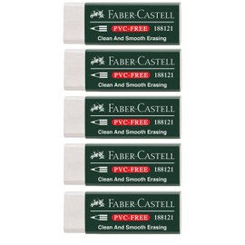 Faber-Castell Eraser/Rubber, 5 Radierer, 1