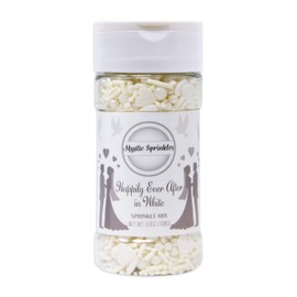 Mystic Sprinkles Wedding/Bridal Sprinkles Mixes (Happily Ever After in White Sprinkle Mix 3.8oz)