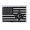 2pcs American Flag Masonic Embroidered USA Square Compass Iron On