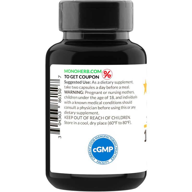 MONOHERB Chaga Mushroom Extract 1000 mg - 90 Vegetarian Capsules