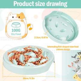 Anti-sling bowl, cats, anti-slinging bowl, dogs, anti-slinging bowl, cat bowl, non-slip, cat bowl with labyrinth design for extended feeding time