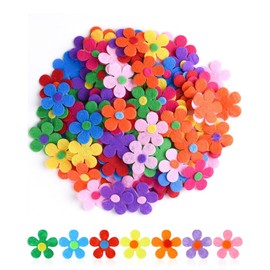 TPZORJX Pack of 100 Felt Flowers - Colourful Felt Flowers, Fabric Flowers Decorative Flowers for Children, Ideal for Crafts and Art, Flowers Felt Decoration for DIY Crafts (Random Colour)